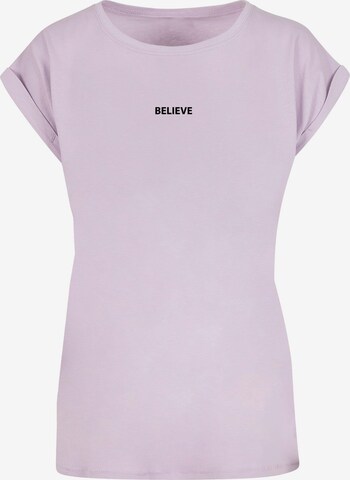 Merchcode Shirt 'Believe Front' in Purple: front