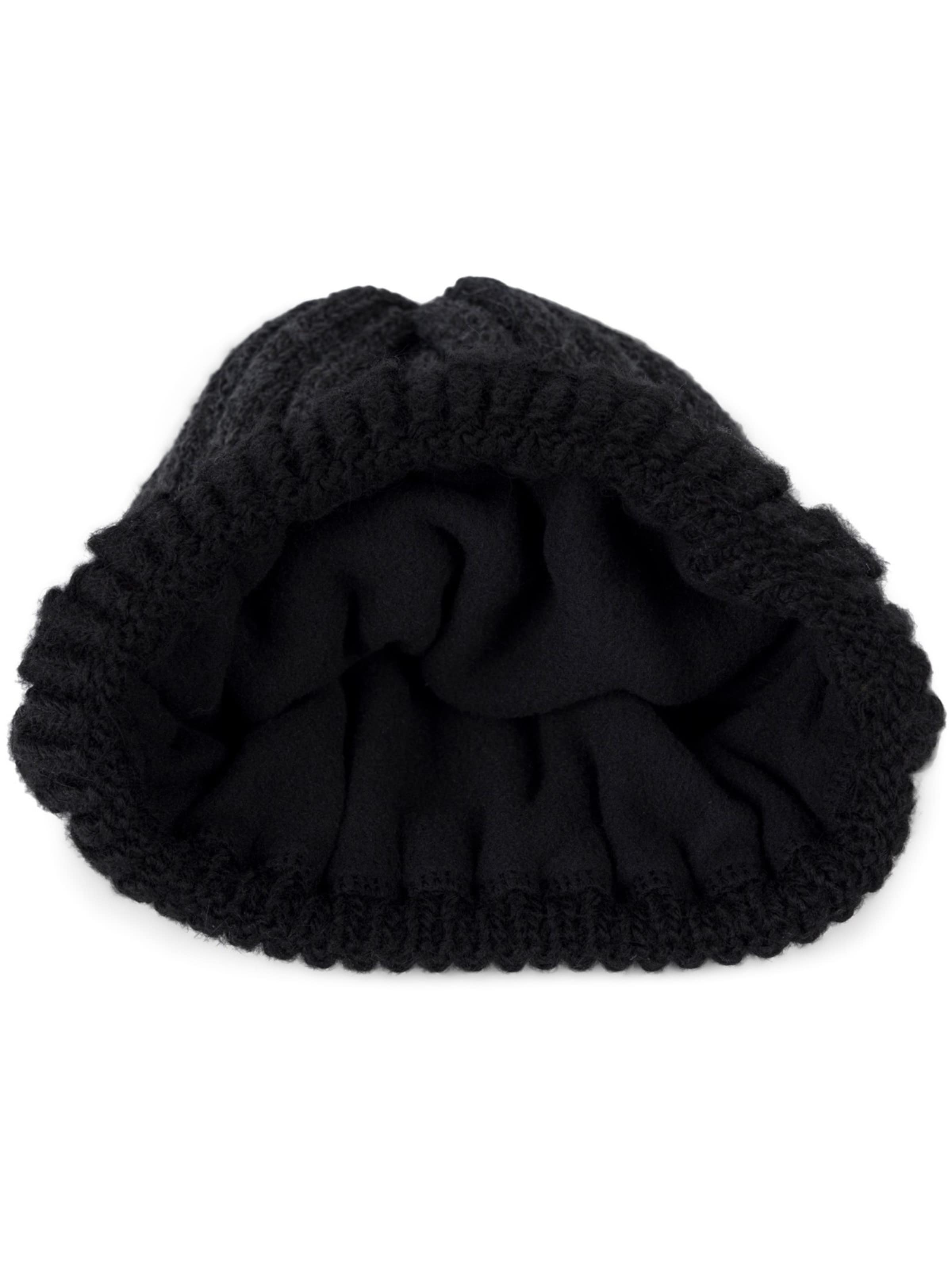 styleBREAKER Mütze 'Strickmütze Farbverlauf mit Thermo-Fleece'‌‌‌‌‌‌‌‌ in Schwarz