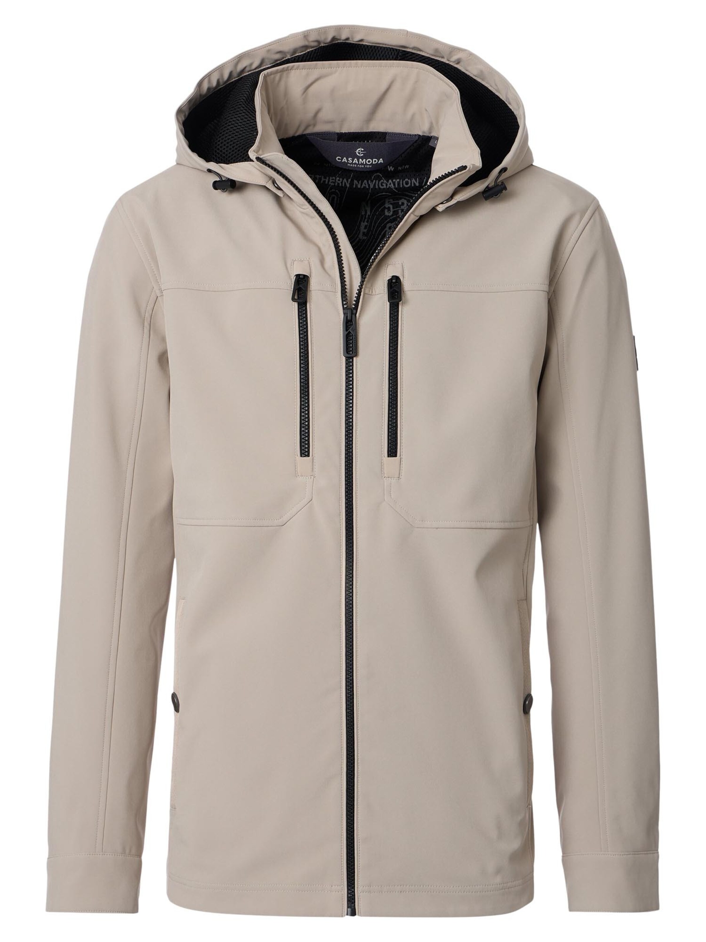 CASAMODA Between-Season Jacket 'Basic' in Beige: front