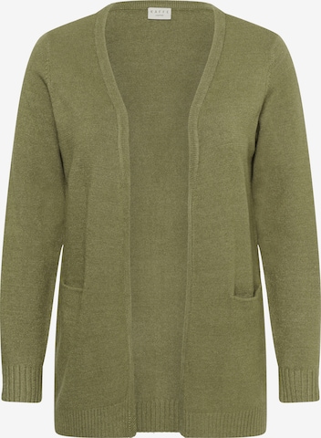 Cardigan 'Alianna' KAFFE CURVE en vert : devant