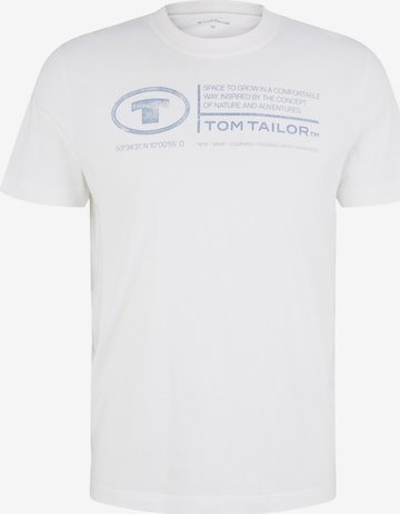 TOM TAILOR Футболка в Белый: спереди