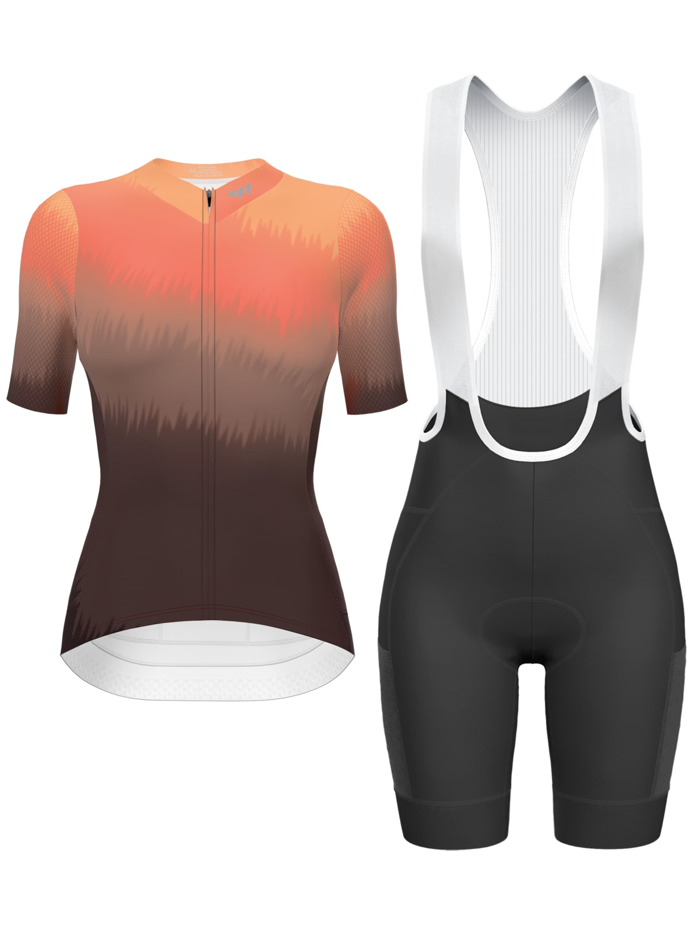 WULIBIKE Jogginganzug 'Wulibike Radsport-Set Sommer Tour & Racing in Orange/Schwarz'‌‌‌‌‌‌‌ in XS in orange, Produktansicht