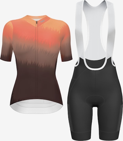 WULIBIKE Jogginganzug 'Wulibike Radsport-Set Sommer Tour & Racing in Orange/Schwarz' in XS in orange, Produktansicht