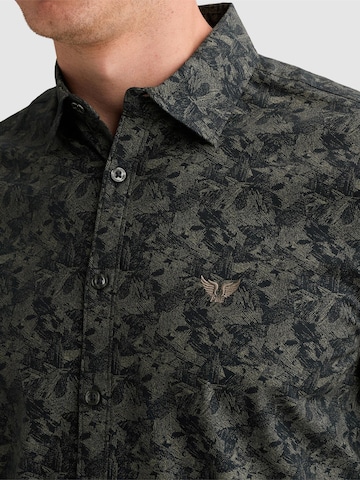PME Legend Regular fit Overhemd 'Shirt with allover print and embroidered logo' in Blauw