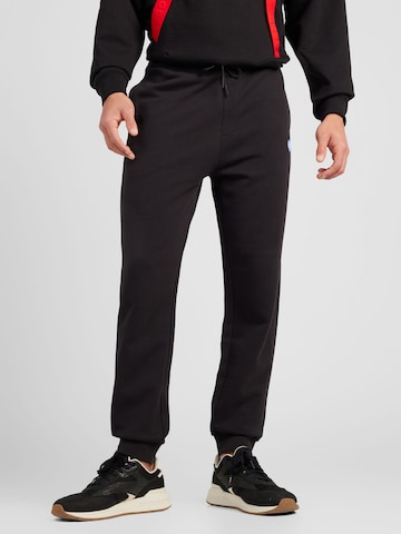 HUGO Blue - Tapered Pantalón 'Nompio' en negro: frente