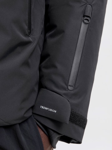 JACK & JONES Overgangsjakke 'JCOFUSION' i sort