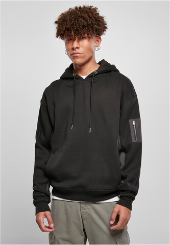 Urban ClassicsSweater majica 'Military' - crna boja: prednji dio