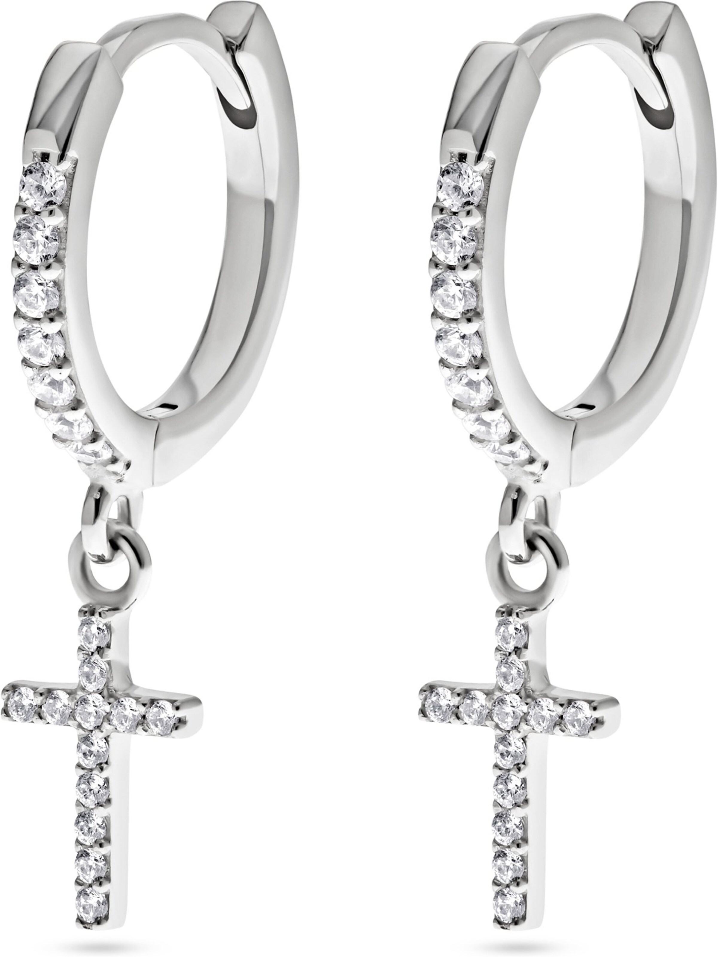 CHRIST Earrings in Silver: front