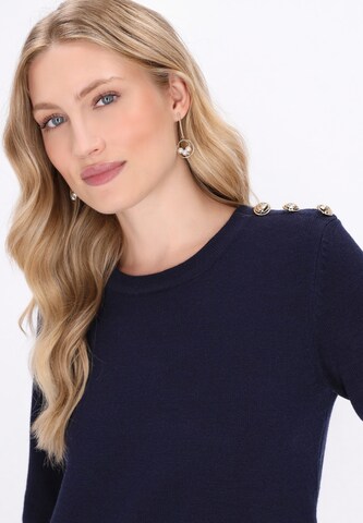 Robes en maille 'Classic' DreiMaster Klassik en bleu