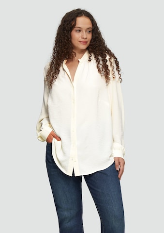 QS Bluse in Beige: Vorderseite