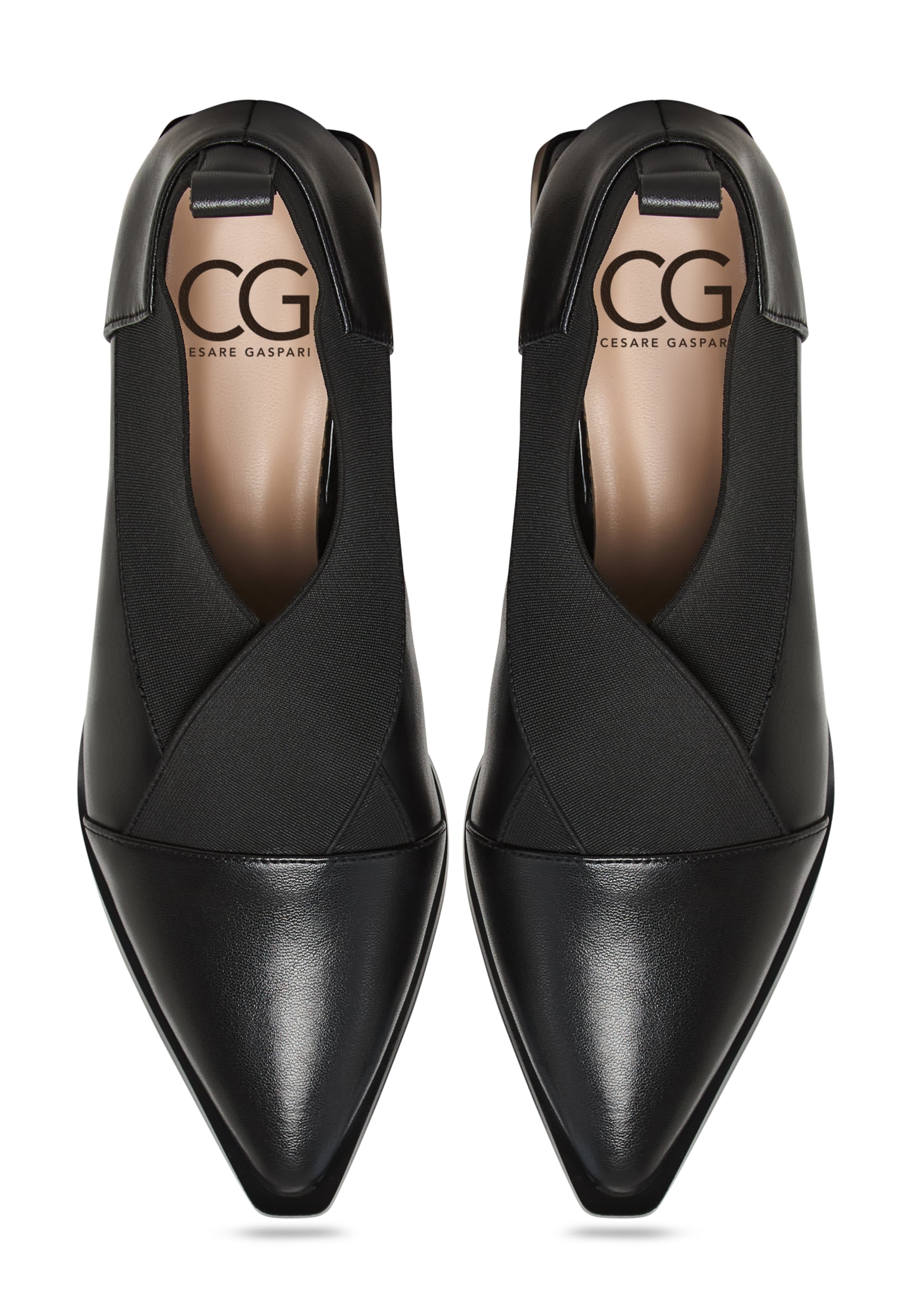 CESARE GASPARI Slipper in Schwarz