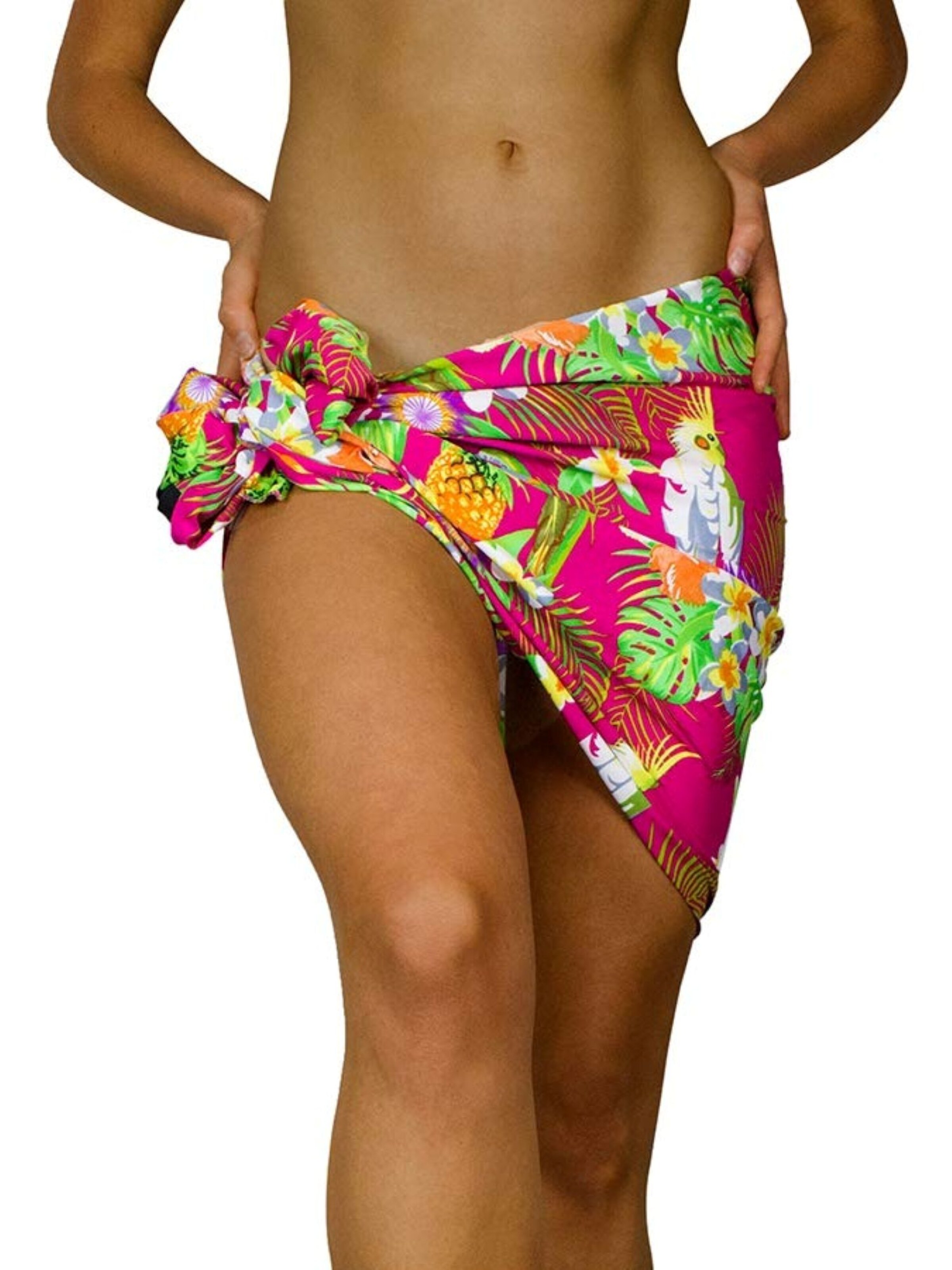 King Kameha Scarf 'Parrot Cockatoo' in Pink: front