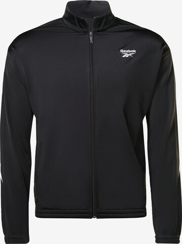 Veste de survêtement Reebok en noir : devant