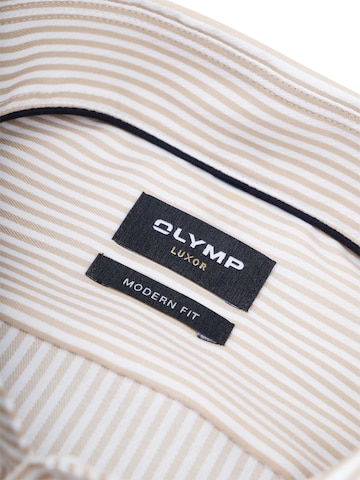 OLYMP Regular Fit Hemd 'Luxor'‌‌‌‌‌ in Beige