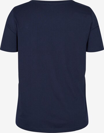 Zizzi T-Shirt 'Vvera' in Blau
