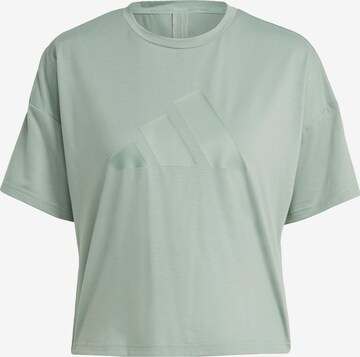 ADIDAS PERFORMANCE Performance shirt 'Icons 3 Bar' in Green: front