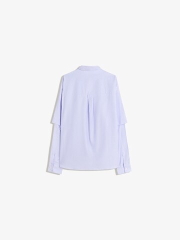 Bershka Comfort fit Srajca | modra barva