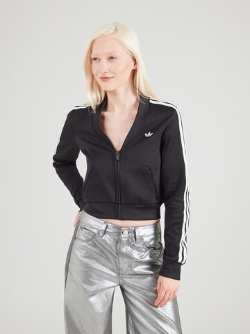 ADIDAS ORIGINALS Кофта на молнии в Черный: спереди