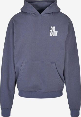 Lost Youth Sweatshirt 'Life Is Sweet' in Blauw: voorkant