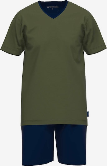 TOM TAILOR Pyjama kort in de kleur Donkerblauw / Kaki, Productweergave
