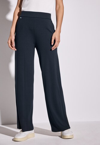 STREET ONE Wide Leg Hose 'Emee' in Blau: Vorderseite