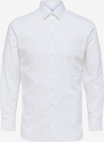 SELECTED HOMME Button Up Shirt 'Ethan' in White: front