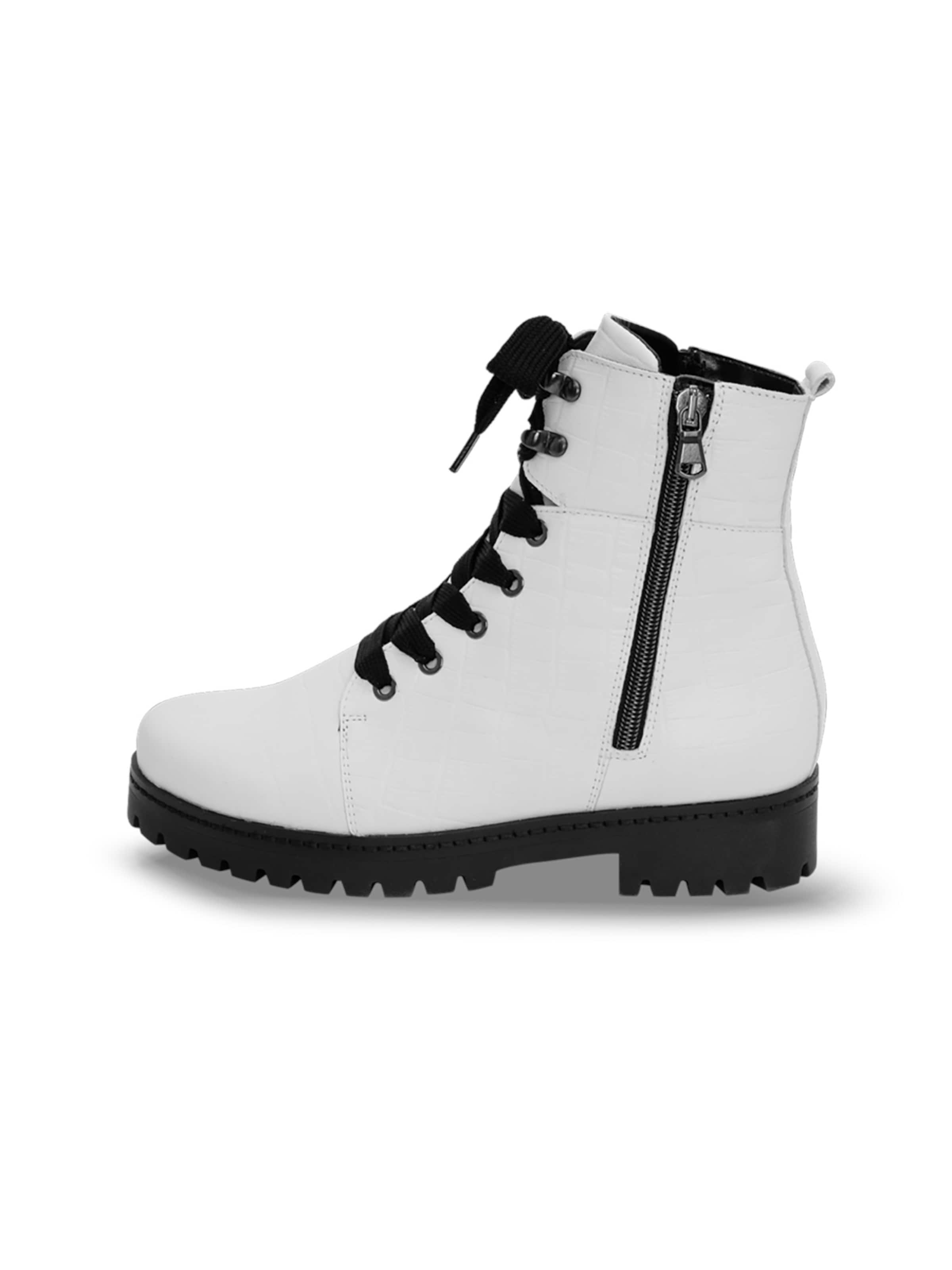 VITAFORM Schnürstiefelette in Weiß