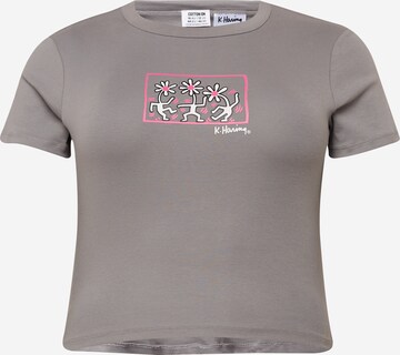 T-shirt Cotton On Curve en gris : devant