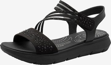 Sandales JANA en noir : devant