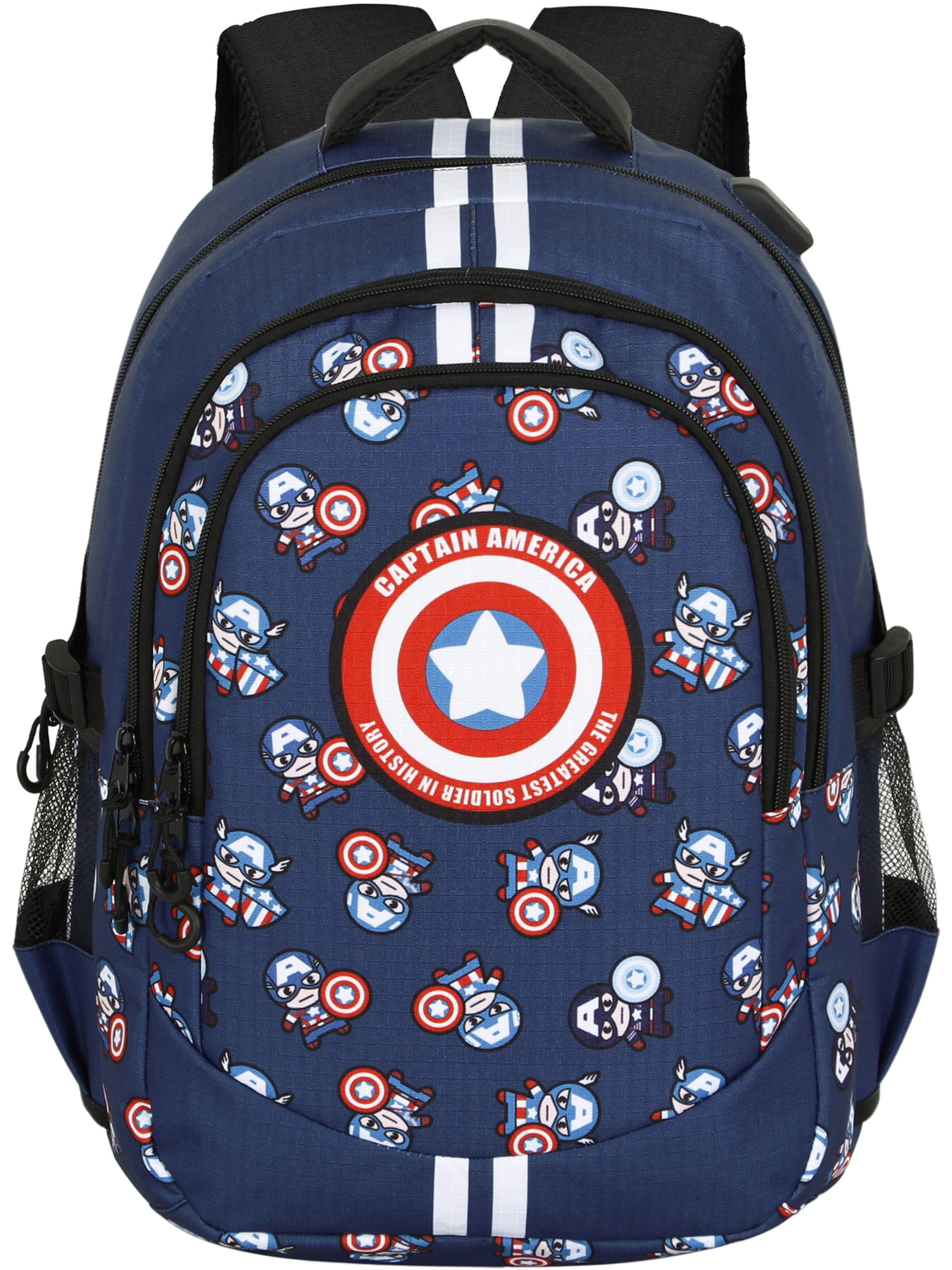 Sac à dos marvel en bleu : devant