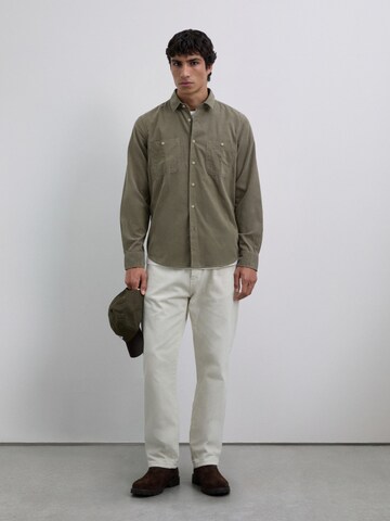 Scalpers Rovný strih Košeľa 'Saint' - Zelená: predná strana