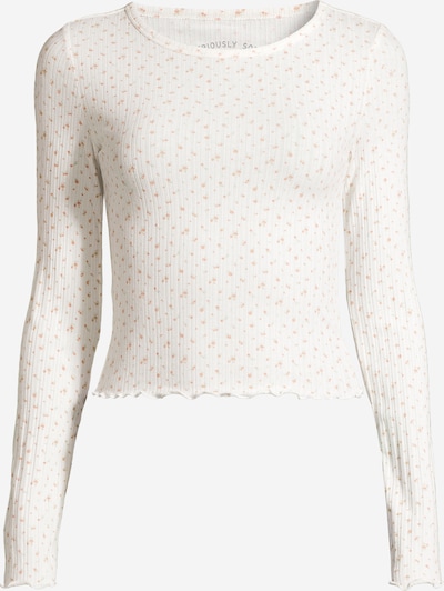 AÉROPOSTALE Shirt in dunkelgrün / apricot / offwhite, Produktansicht