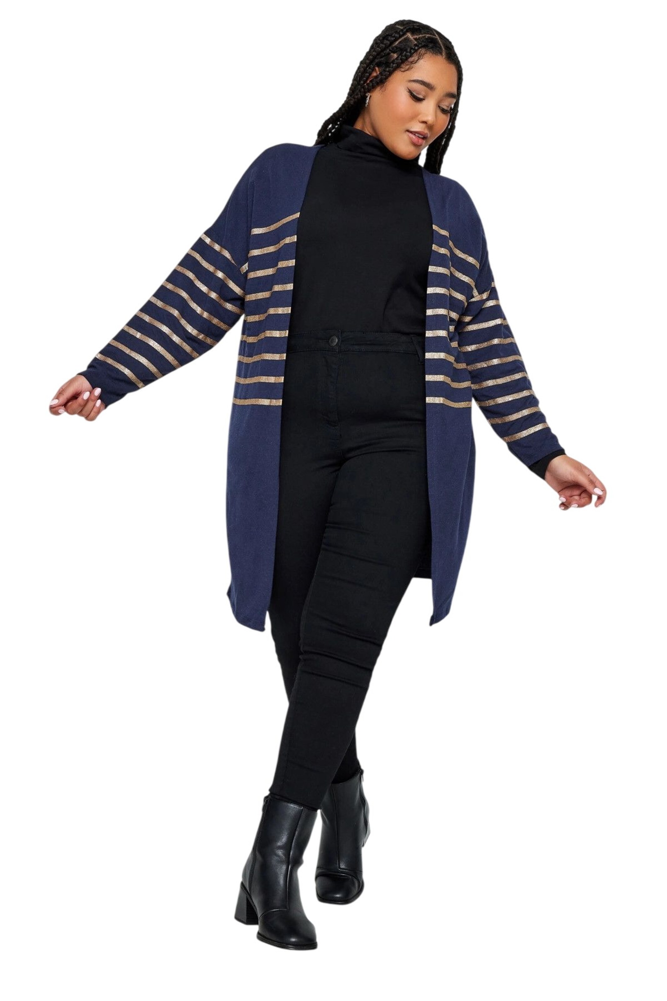 Stil Diva Knitted Coat in Blue