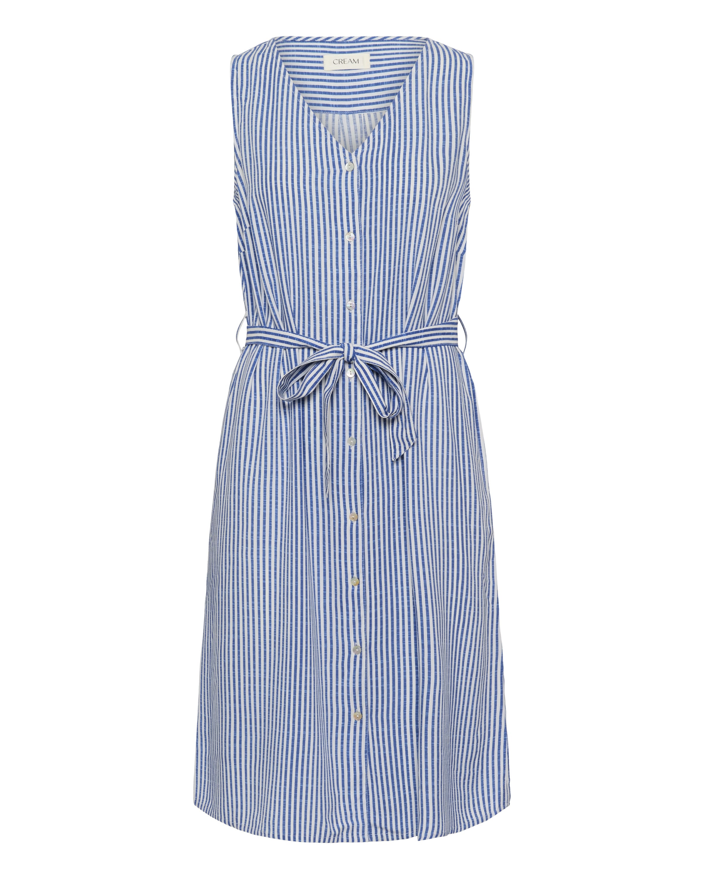 Robe 'Tiah' Cream en bleu : devant