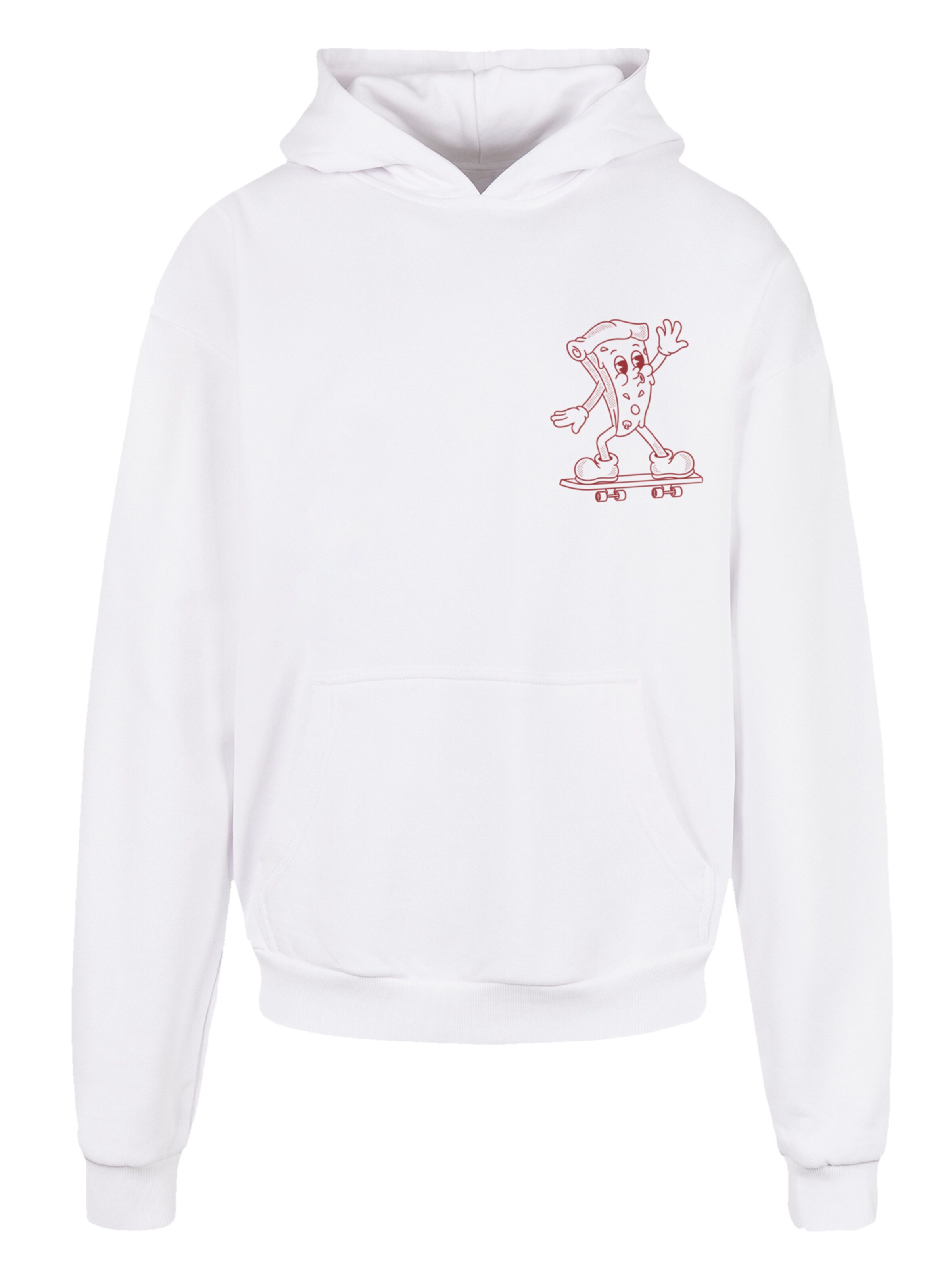 F4NT4STIC Sweatshirt 'Friday Pizza Club' in Wit: voorkant