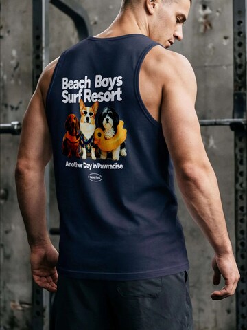 Neverless Shirt 'Beach Dogs' in Blue