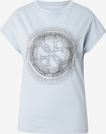 T-shirt GUESS en bleu : devant