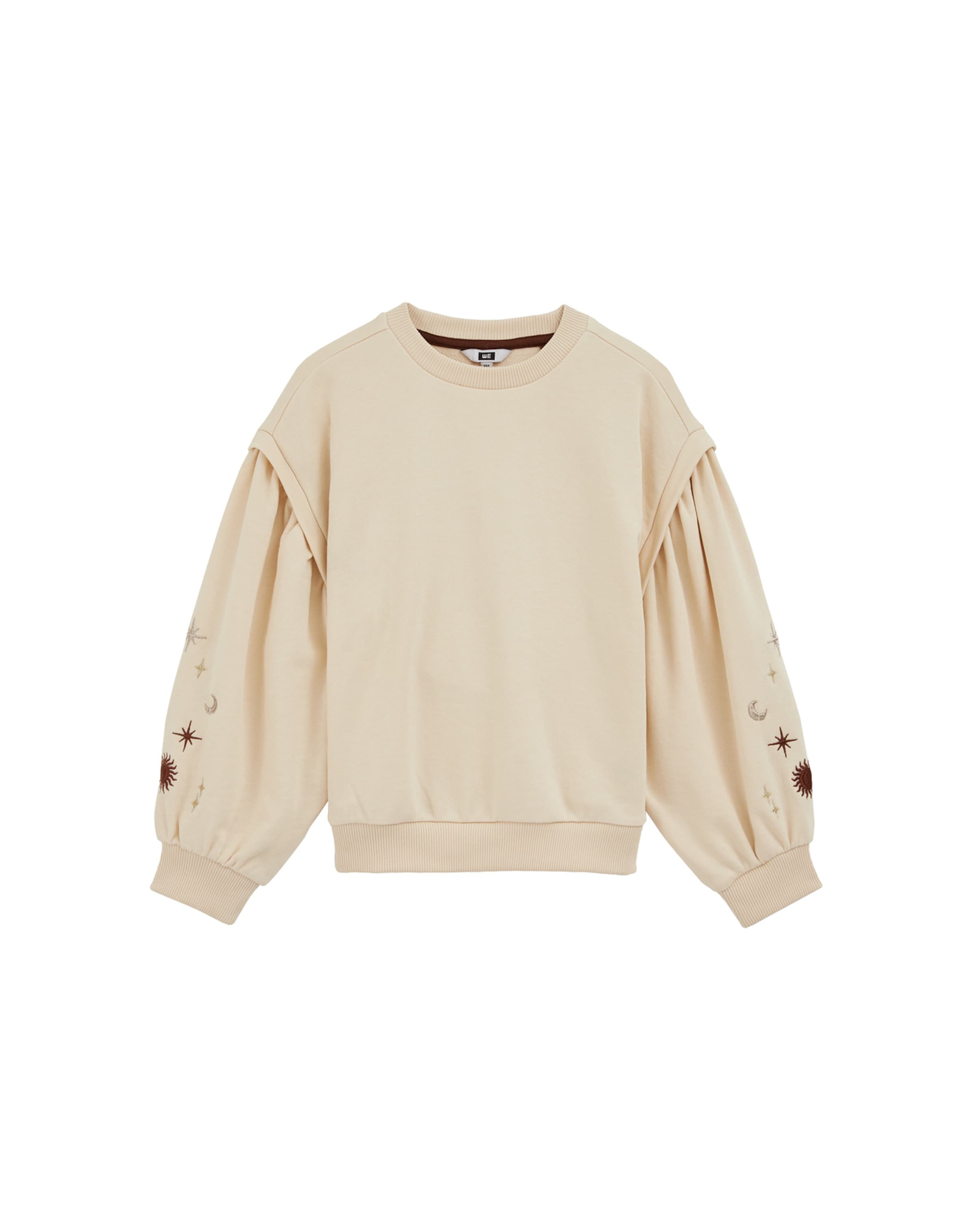 WE Fashion Sweatshirt in Beige: front