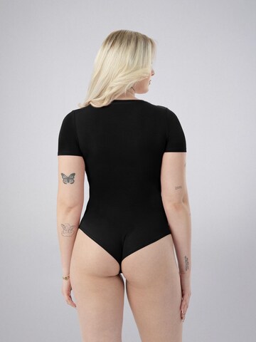 LEAFLETIC - Body 'Leafletic Women’s Short Sleeve U-Neck Bodysuit' en negro