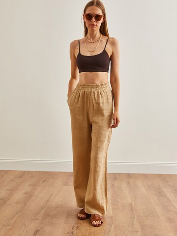 olalook Широкий Штаны в Бежевый