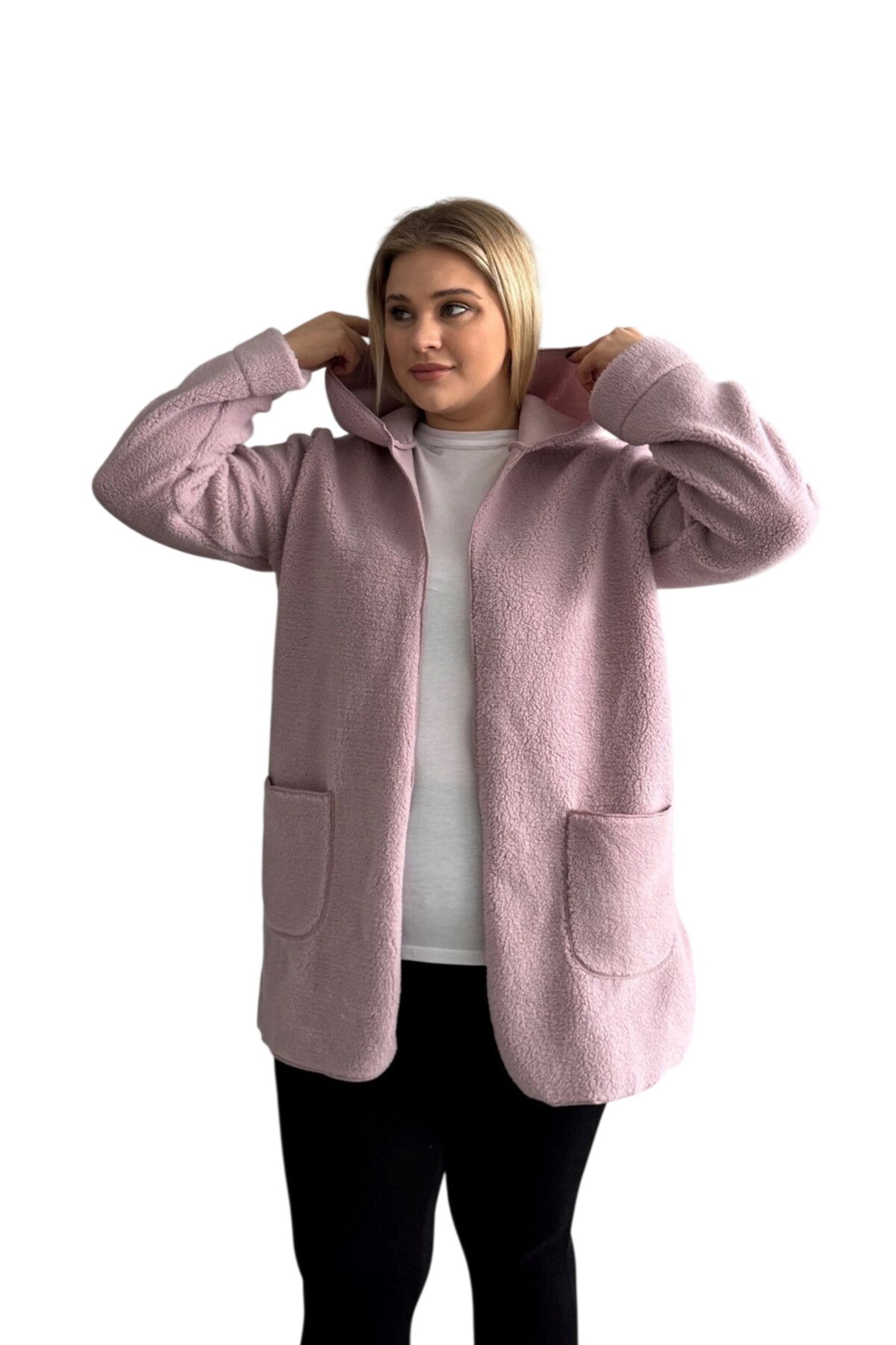 Veste en polaire Stil Diva en rose : devant