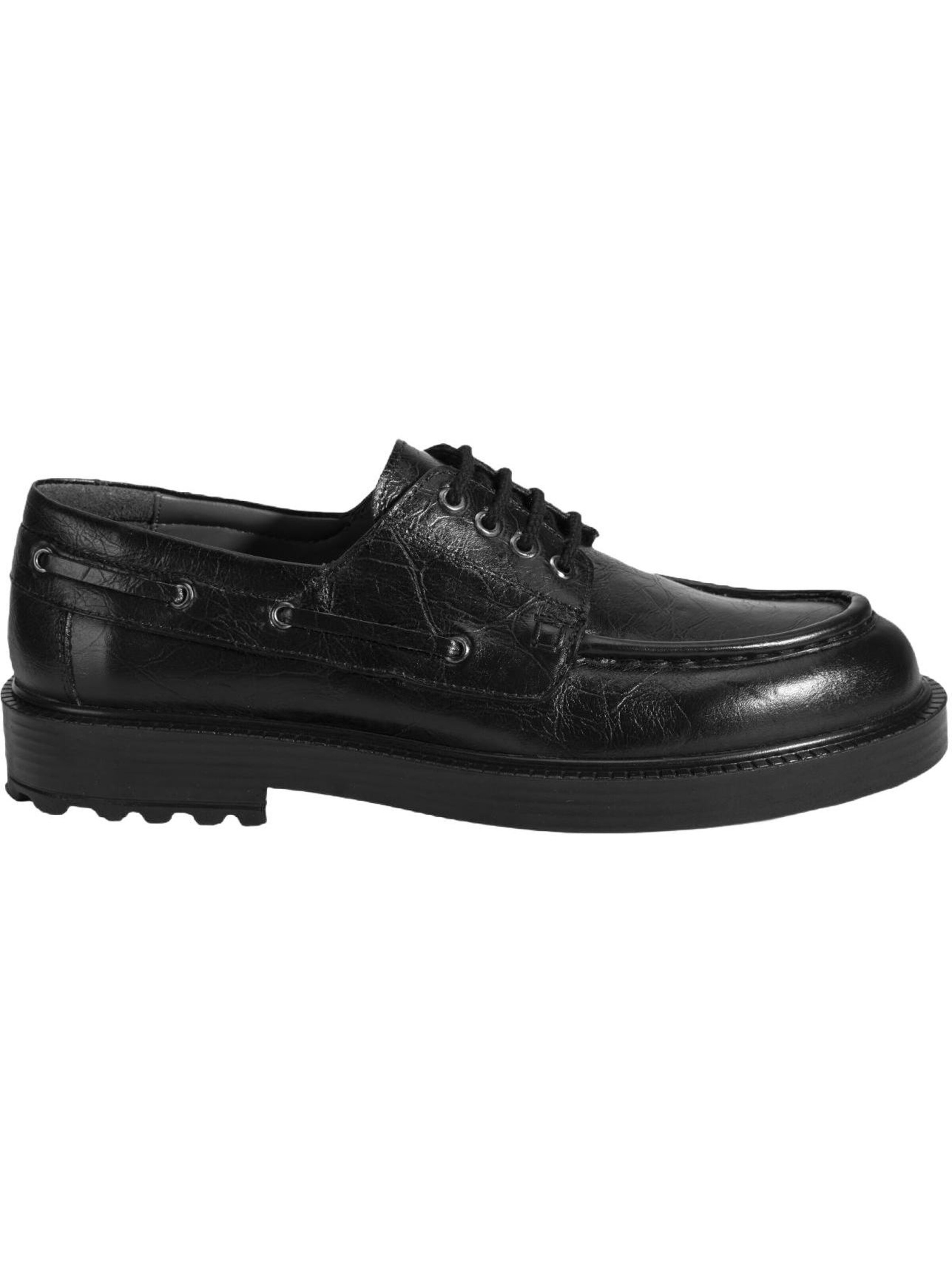 Desa Classic Flats 'Schnürschuhe' in Black: front