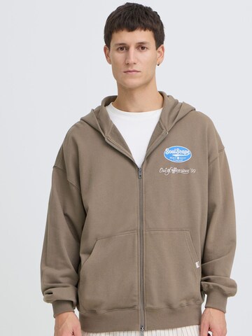 !Solid - Sudadera con cremallera ' SDTruxton ' en marrón