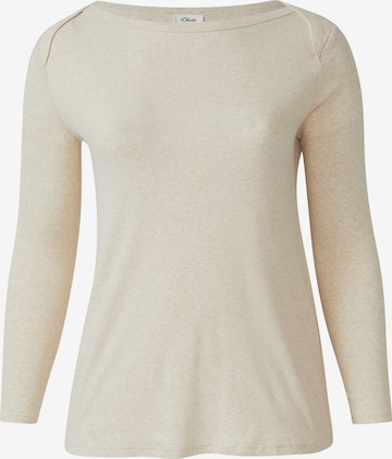 s.Oliver Red Label Plus Shirt in Beige: Vorderseite