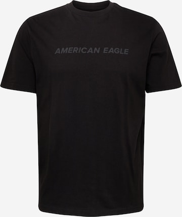 American Eagle Shirt in Zwart: voorkant