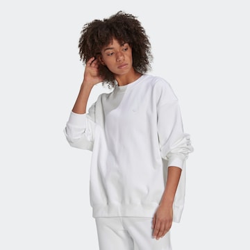 Sweat-shirt ADIDAS ORIGINALS en blanc : devant