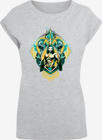 ABSOLUTE CULT T-Shirt  'Aquaman - The Trench Crest' in Grau: predná strana
