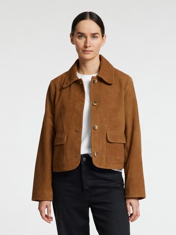SELECTED FEMME Overgangsjakke i brun: forside