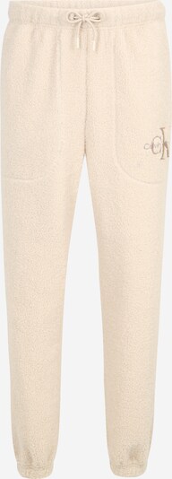 Pantaloni Calvin Klein Jeans pe ecru, Vizualizare produs