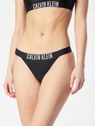 Slip costum de baie 'Intense Power' de la Calvin Klein Swimwear pe negru: față